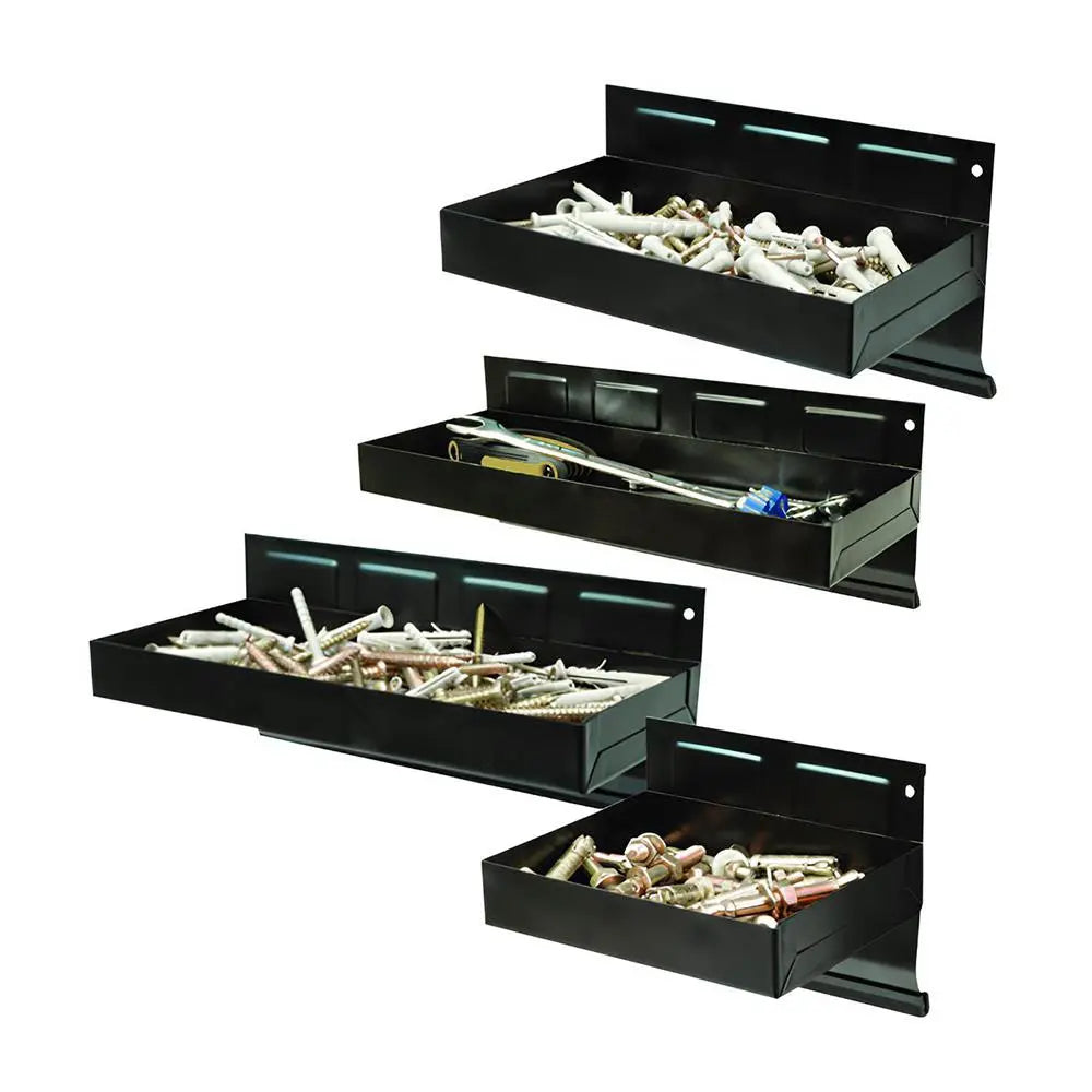 Silverline 4 Piece Magnetic Tool Tray Set 150-310mm Storage Garage Workshop Tidy 