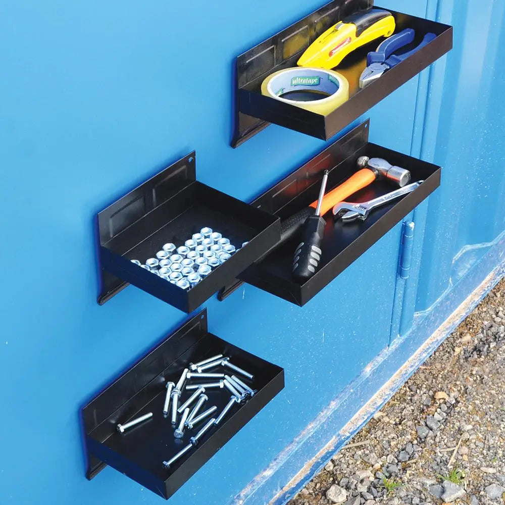 Silverline 4 Piece Magnetic Tool Tray Set 150-310mm Storage Garage Workshop Tidy 