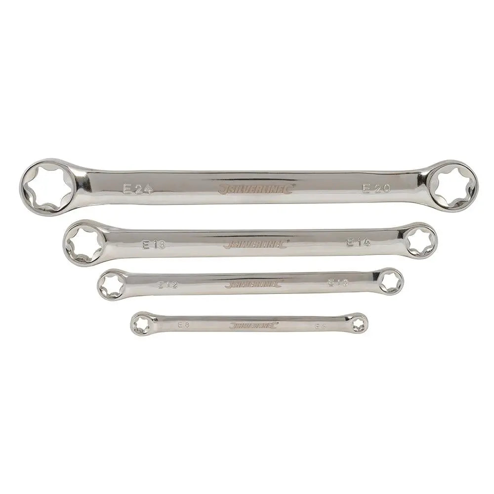 Silverline 4 Piece Trx Spanner Set E6-E24 High Torque Mechanic 