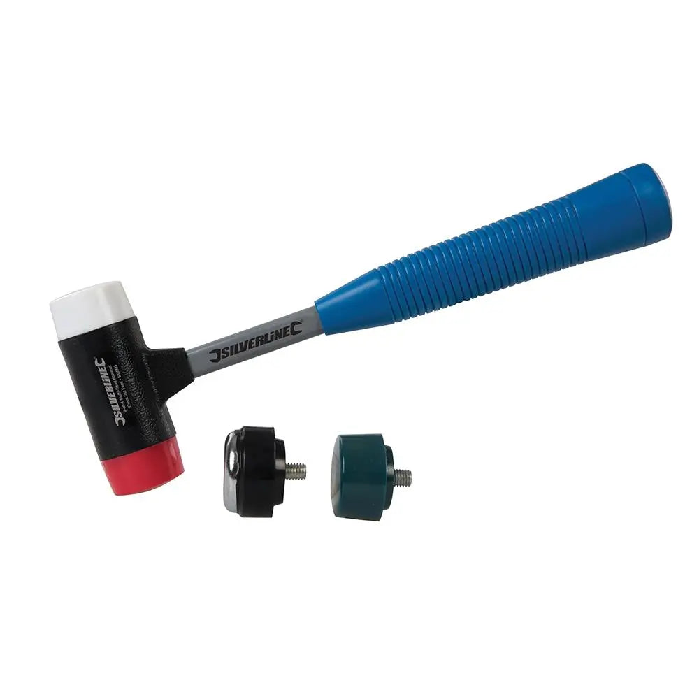 Silverline 4-in-1 Multi-Head Hammer 37mm Dia Face 633905  White Rose Tools