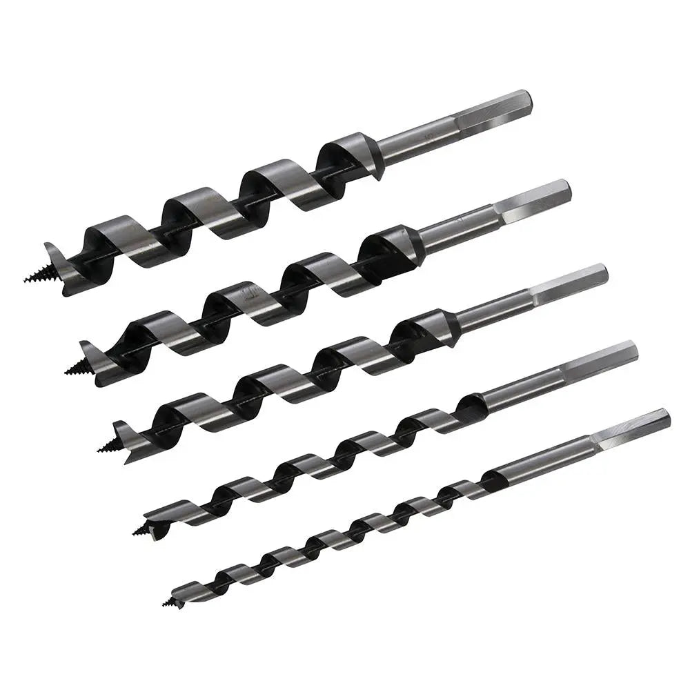 Silverline 5 Piece Auger Bit Set 10, 13, 19, 22 & 25mm Wood Joinery Carpenter Builder 