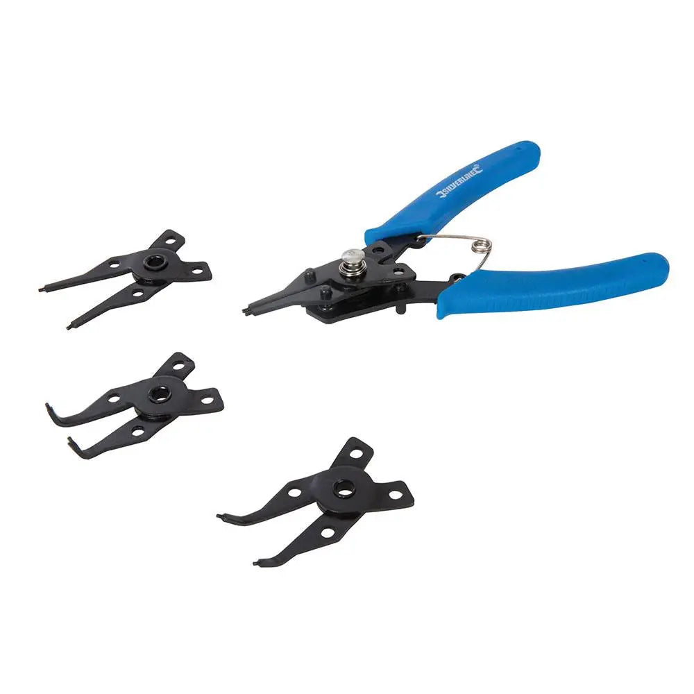 Silverline 5 Piece Circlip Pliers Set 160mm External Internal Straight Jaws Combi 
