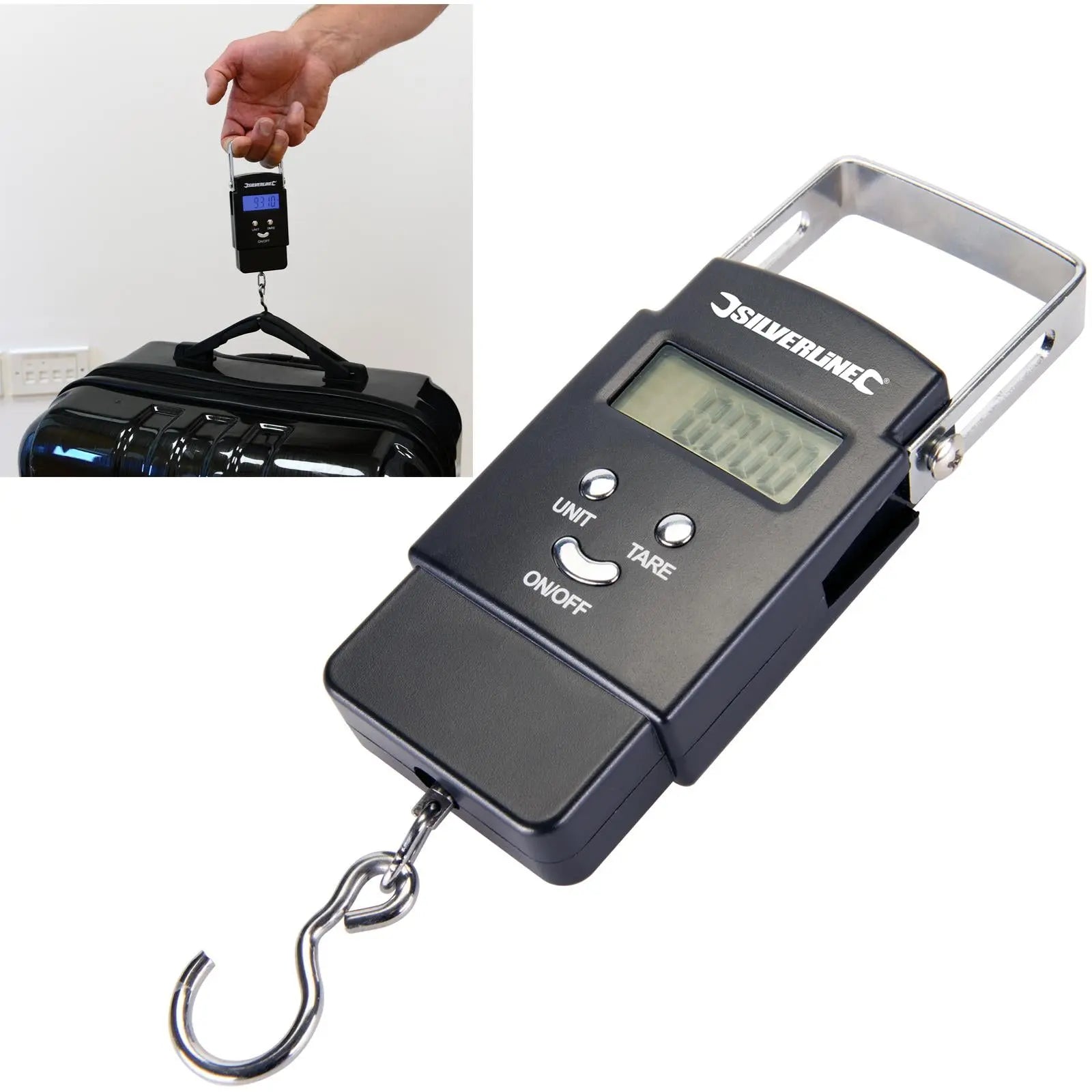 Silverline 50kg Electronic Pocket Balance Weighing Scales Metric Imperial 