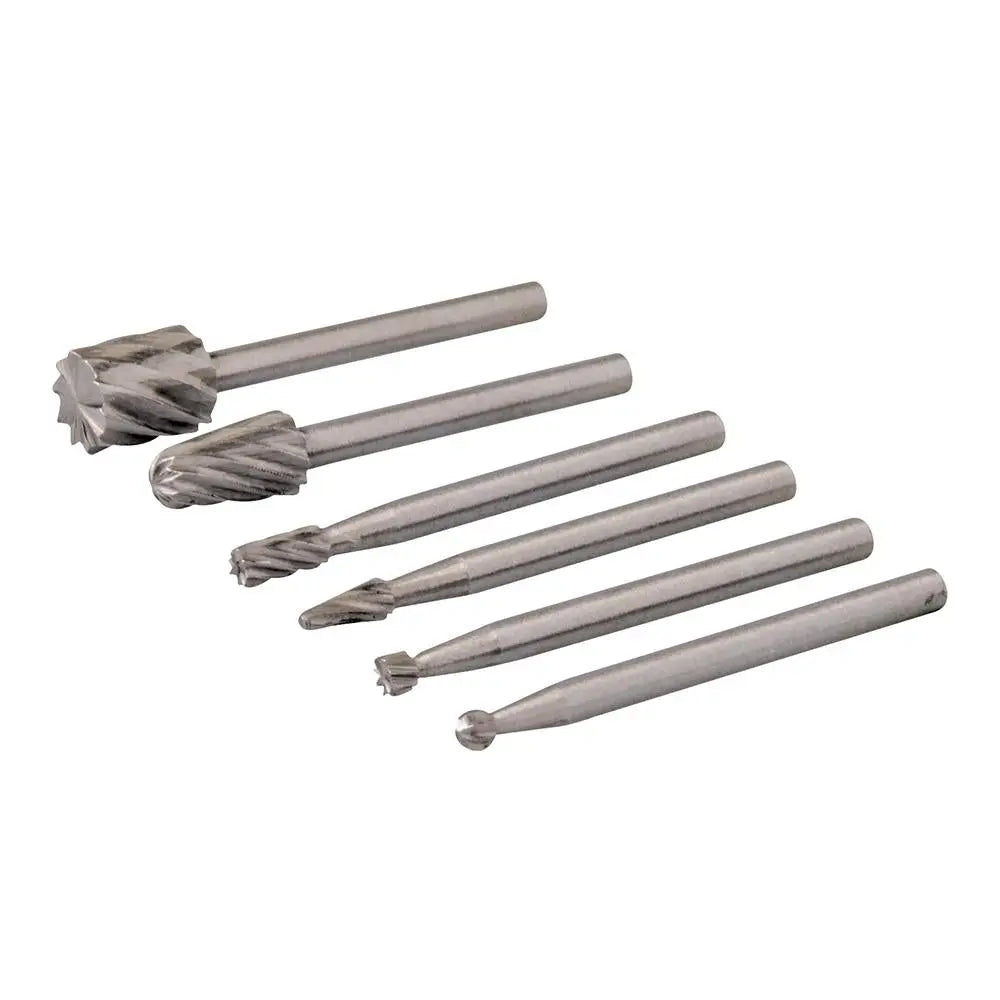 Silverline 6 Piece HSS Router Cutter Bit Set 3.1mm Mandrel Hobby Tool 