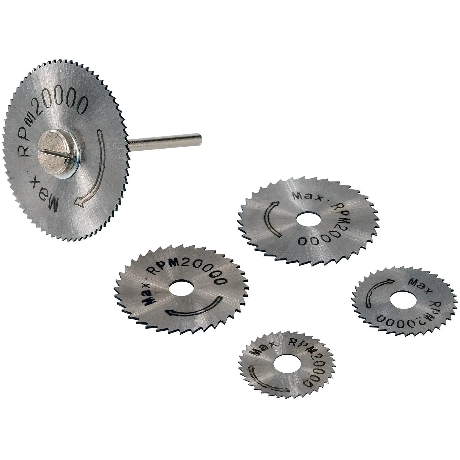 Silverline 6 Piece HSS Saw Disc Set Brass Copper Wood Plastic Rotary Cutting Kit 