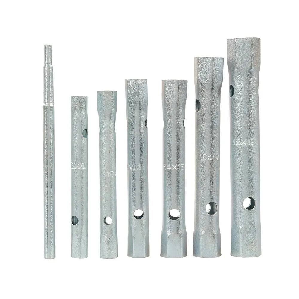 Silverline 6 Piece Metric Box Spanner Set with Tommy Bar 8-19mm 