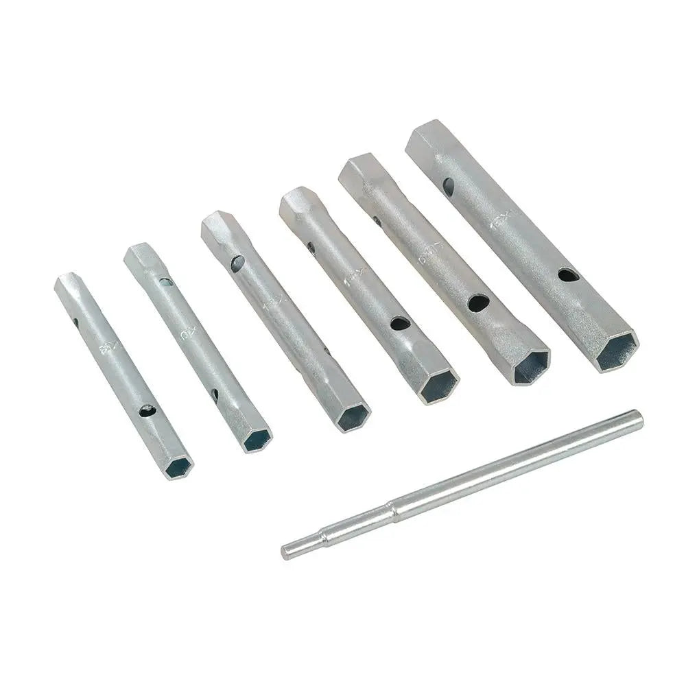 Silverline 6 Piece Metric Box Spanner Set with Tommy Bar 8-19mm 