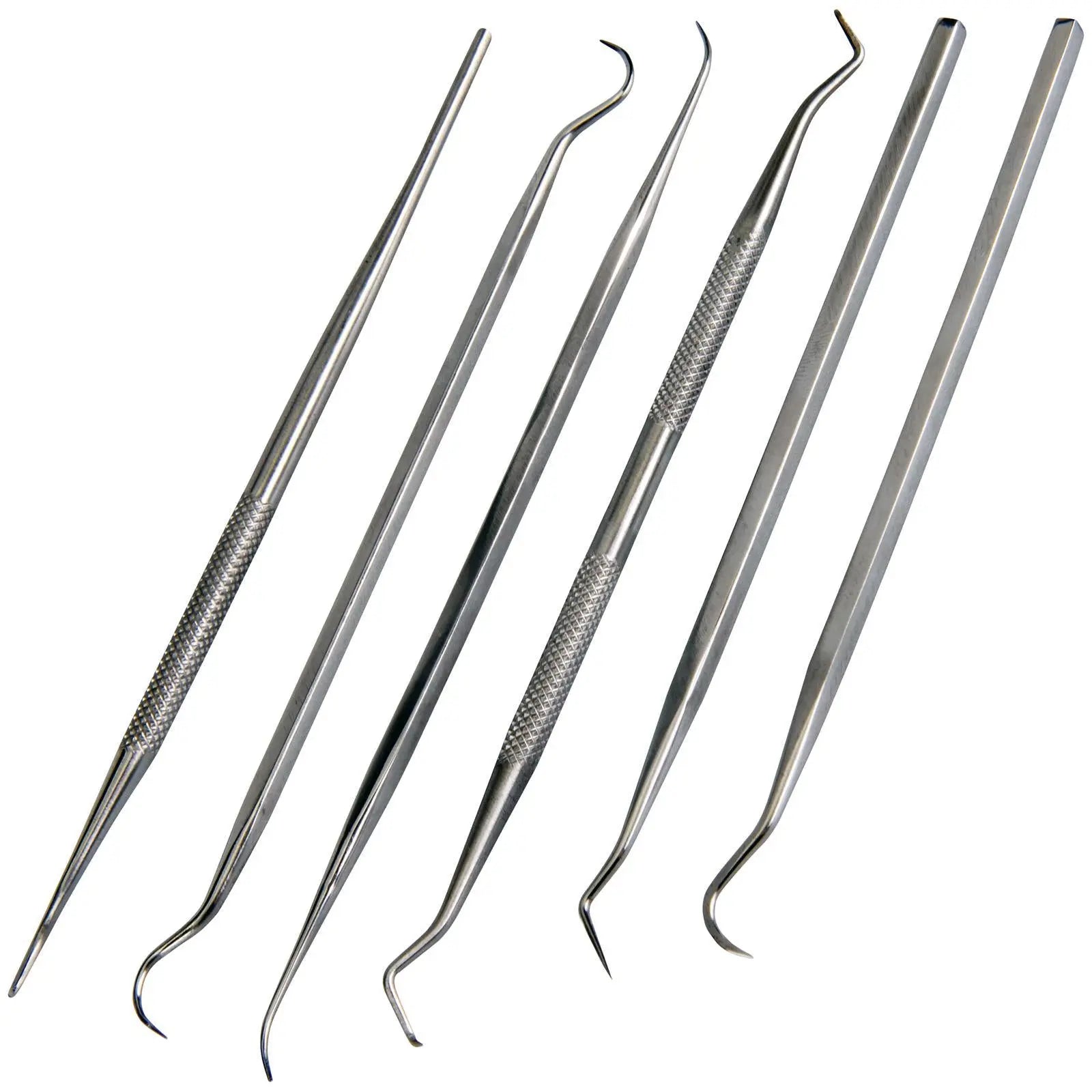 Silverline 6 Piece Pick/Probe Hook Set Dental Wax Carving Cake Decorating Craft 