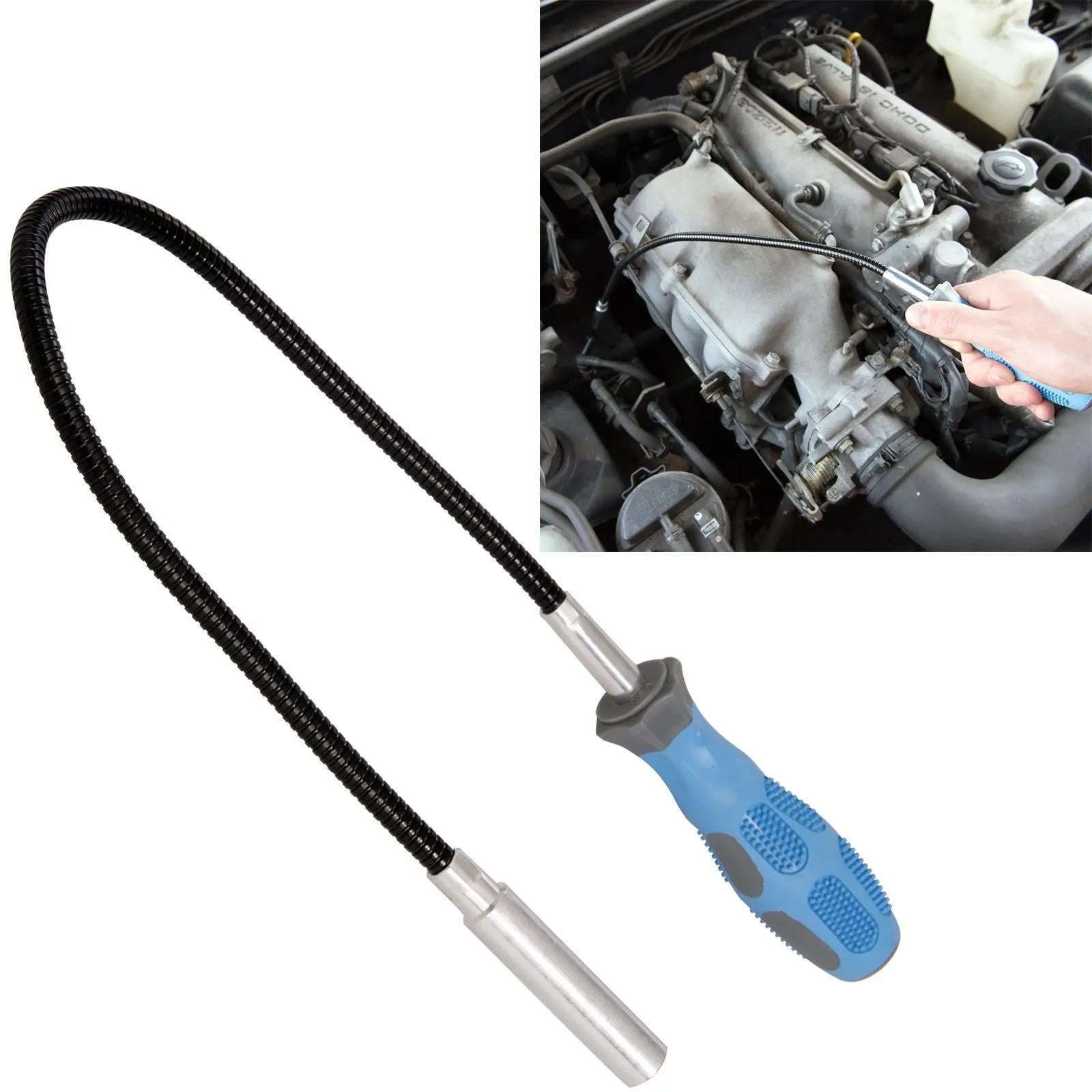 Silverline 600mm Flexible Magnetic Pick-Up Tool Garage Workshop 