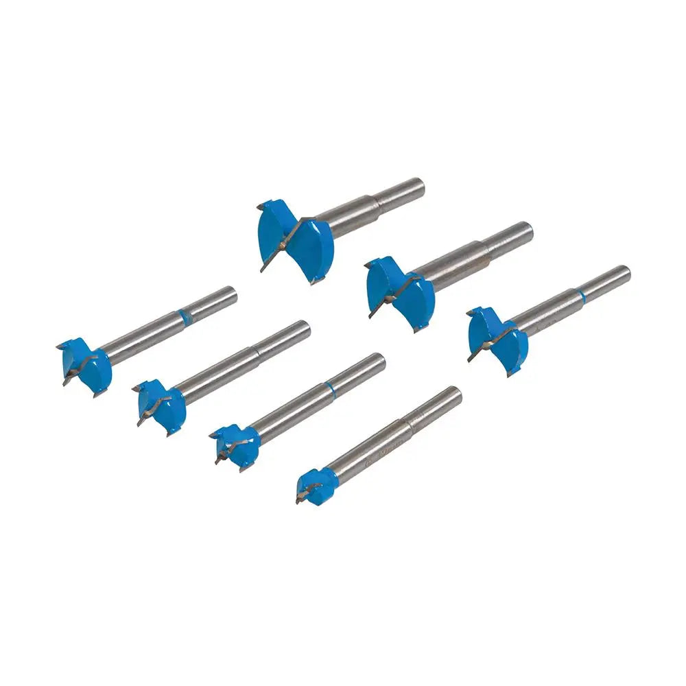 Silverline 7 Piece Titanium Coated Forstner Drill Bit Set 12-35mm 