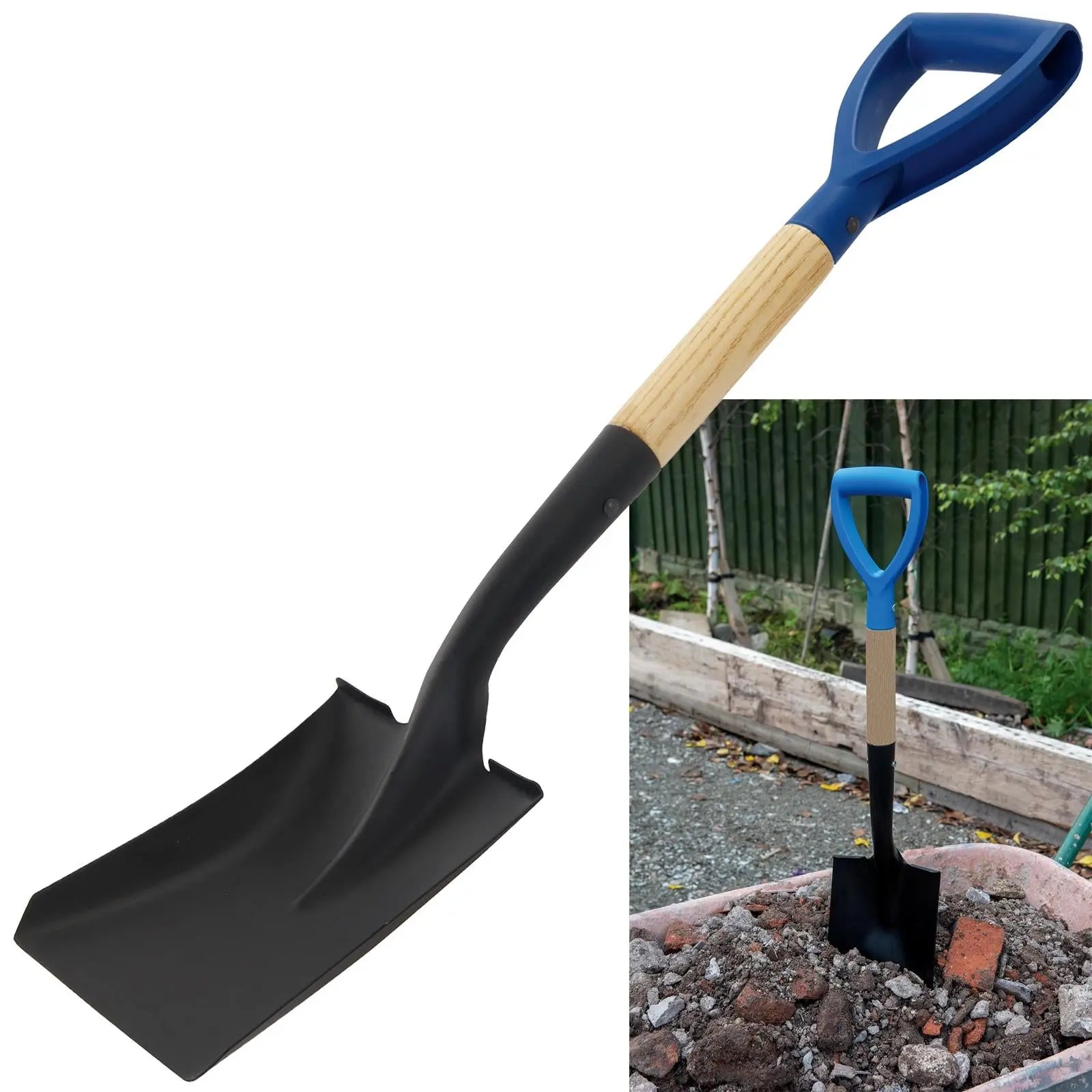 Silverline 700mm Mini Square Nose Shovel Micro Gardening Groundworks 