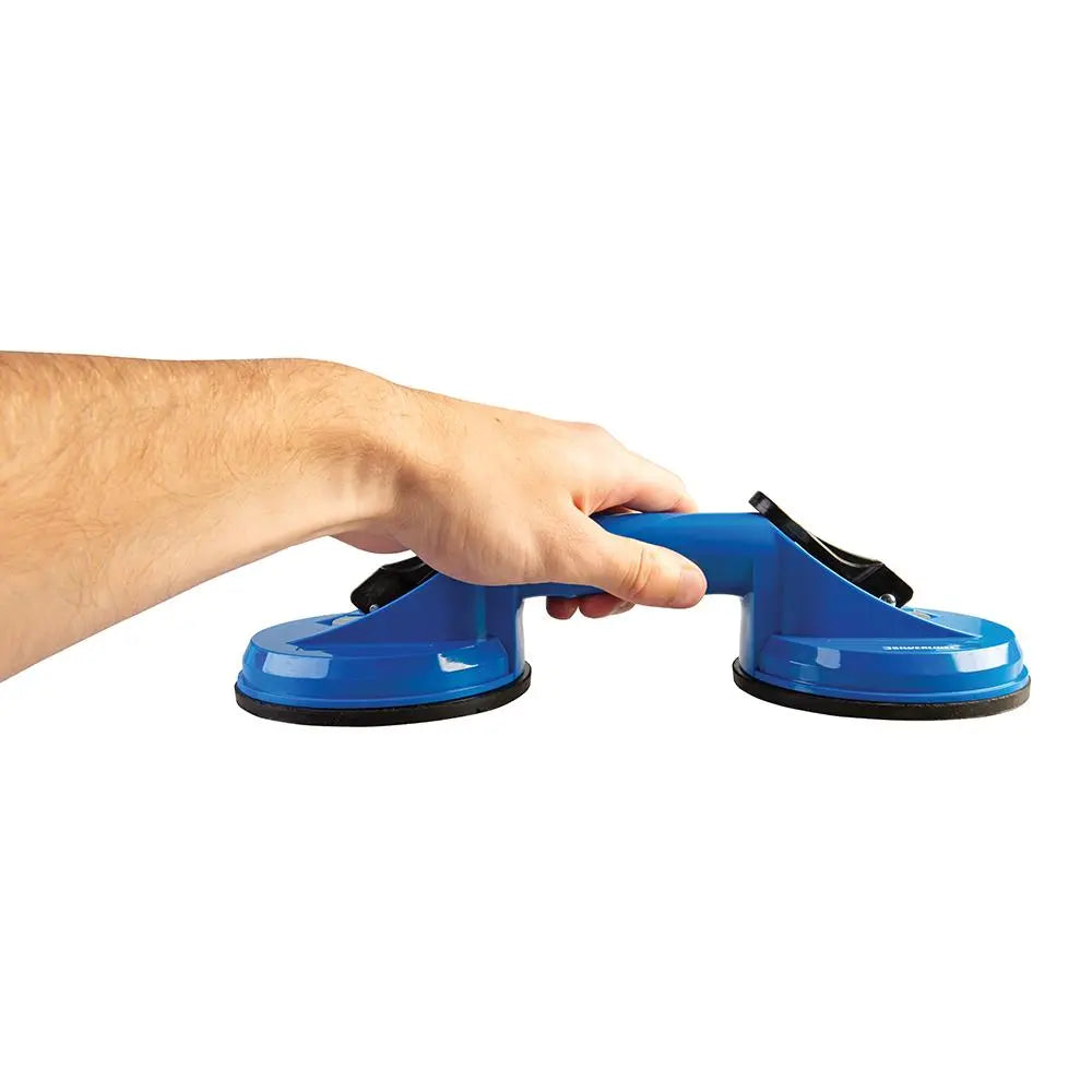 Silverline 70kg Double Suction Pad Glass Window Dent Puller Lifting 
