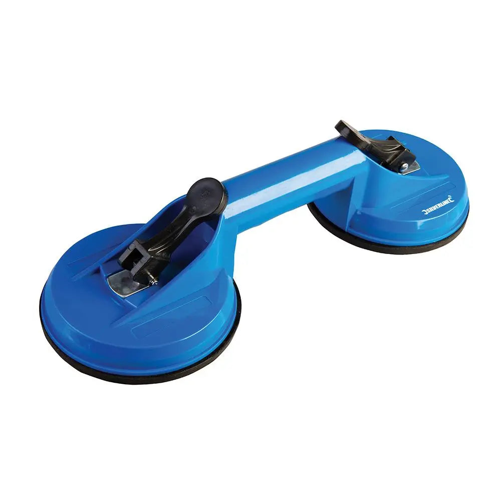 Silverline 70kg Double Suction Pad Glass Window Dent Puller Lifting 