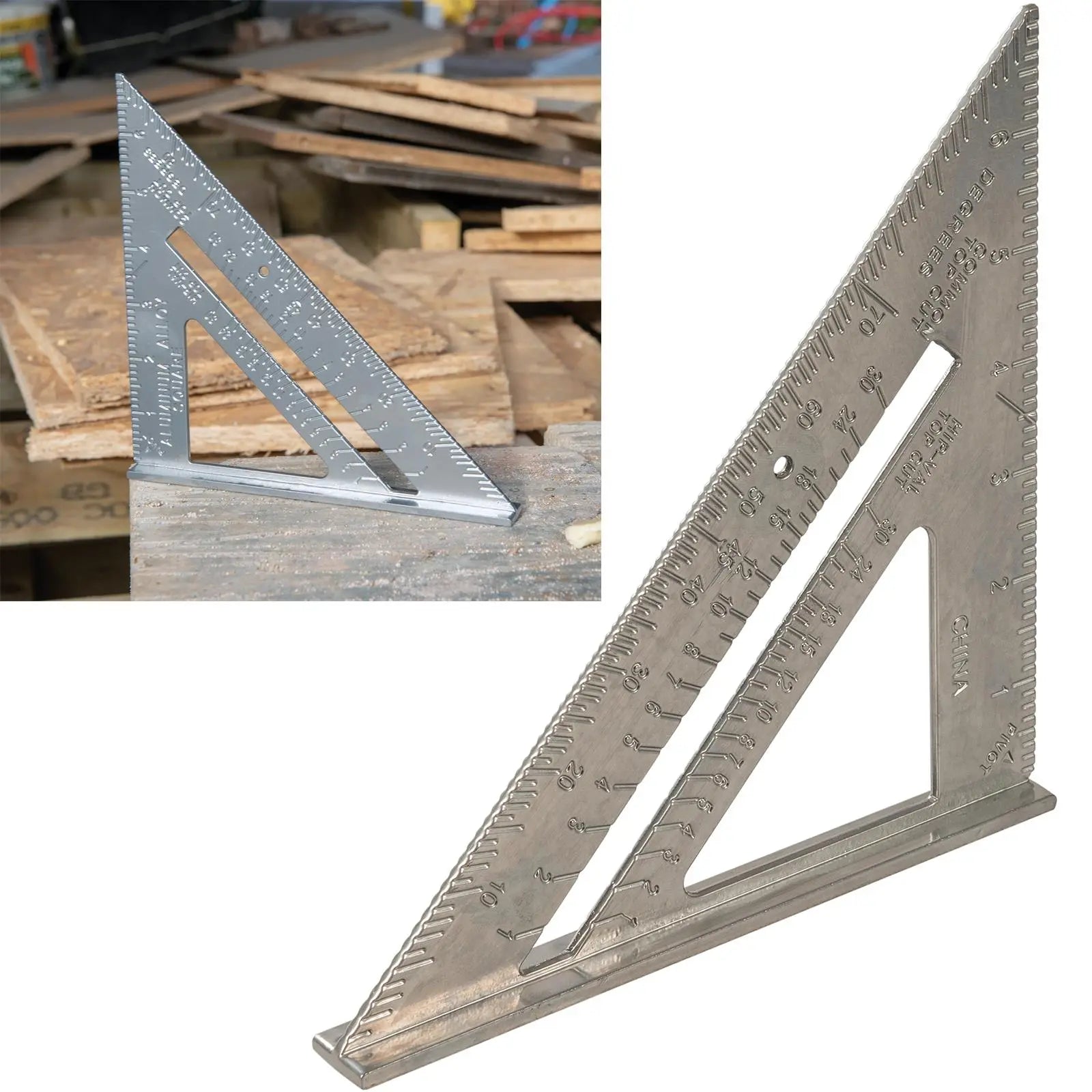 Silverline 7" Aluminium Alloy Roofing Square Framing Roof Mitre Lipped Edge 