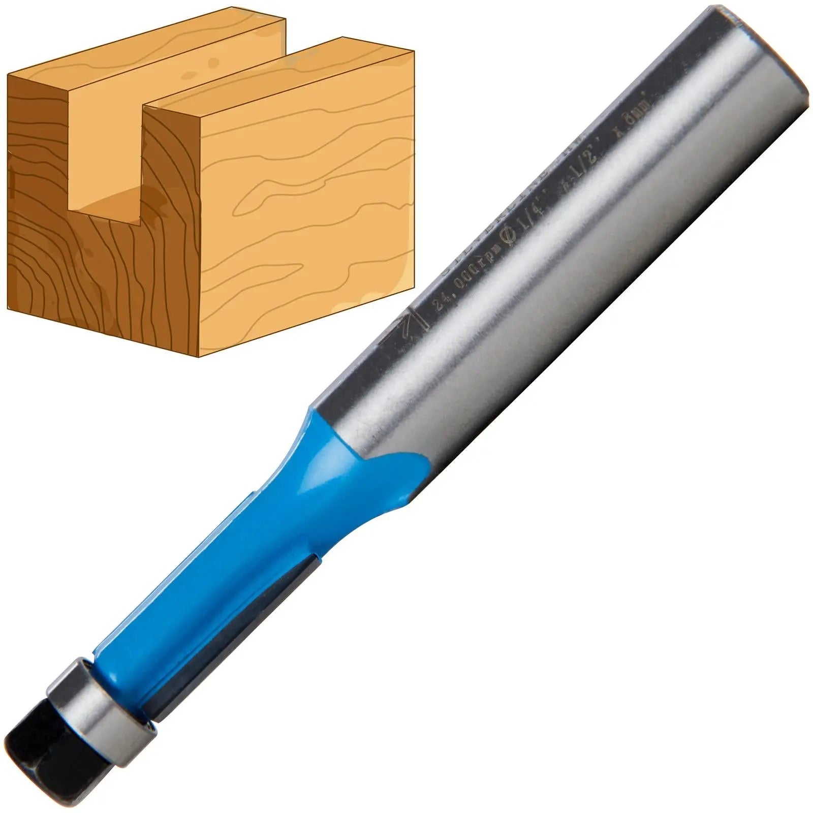Silverline 8mm Flush Trim Router Cutters - White Rose Tools