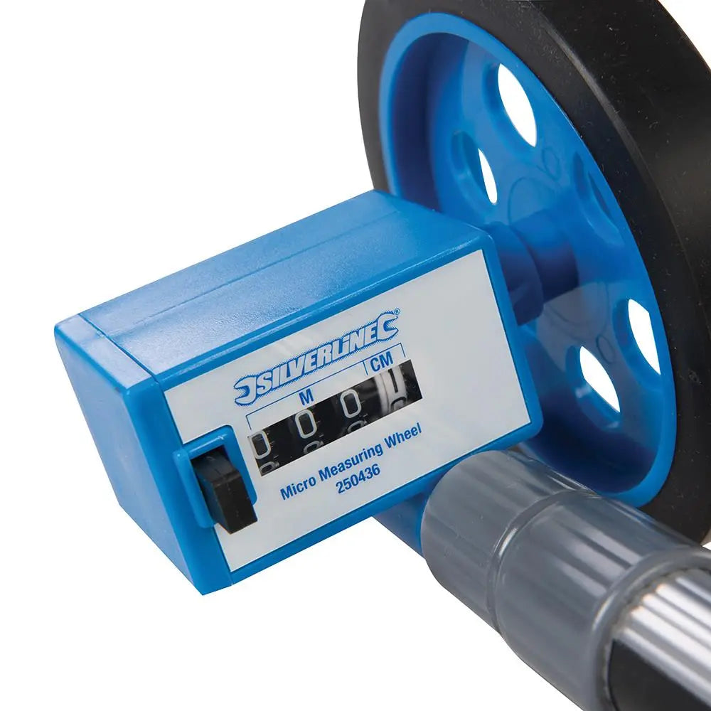 Silverline 999m Micro Measuring Wheel Telescopic 0-999m Metric Compact Distance 