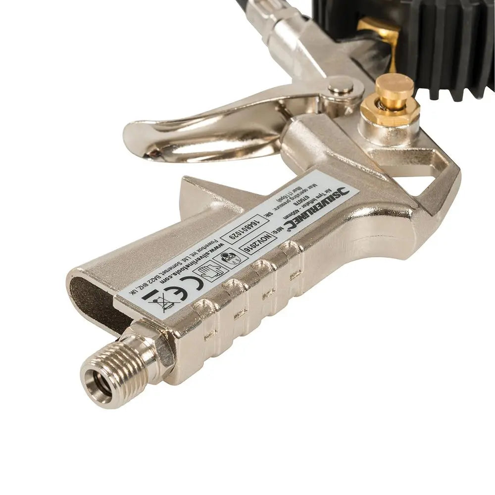 Silverline Air Tyre Inflator 400mm 675078  White Rose Tools