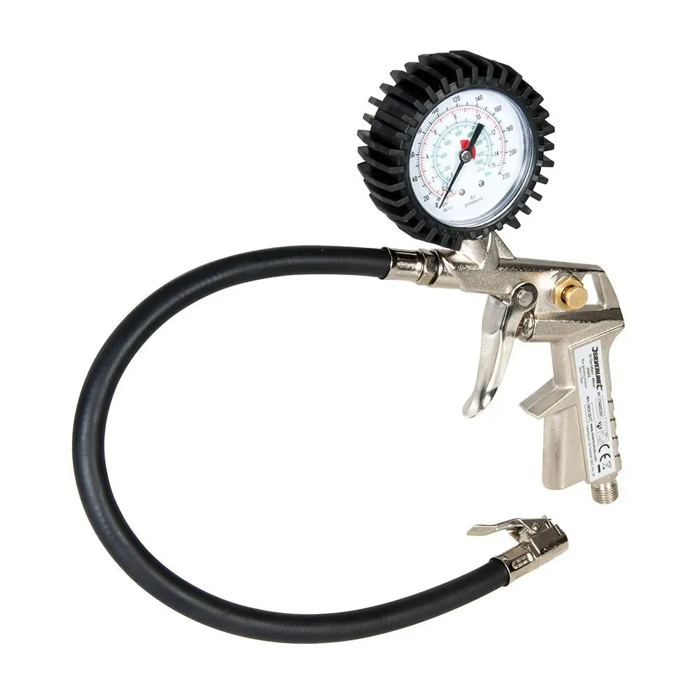Silverline Air Tyre Inflator 400mm 675078  White Rose Tools