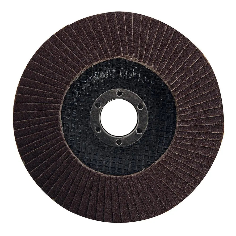 Silverline Aluminium Oxide Flap Disc 125mm 80 Grit 282587  White Rose Tools