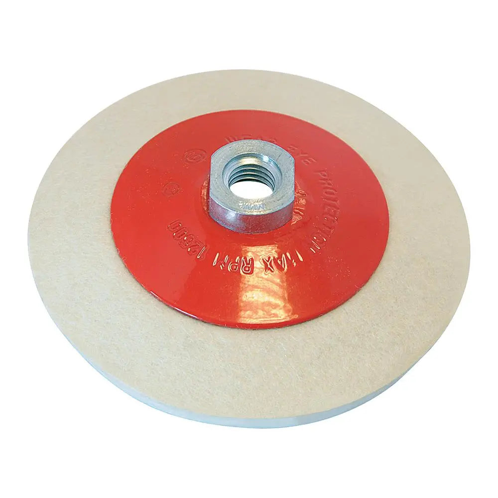 Silverline Bevelled Felt Buffing Wheel 115mm 105864  White Rose Tools