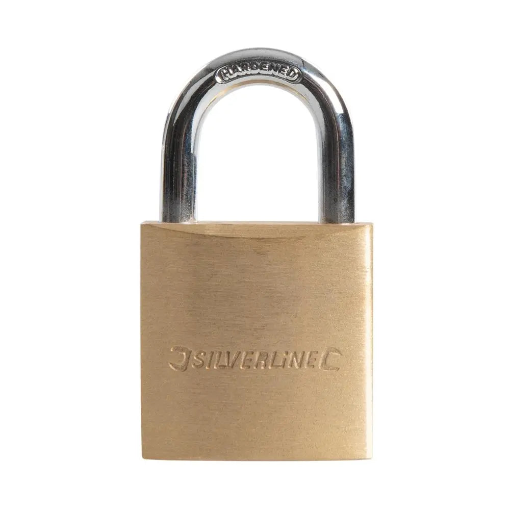 Silverline Brass Padlock 30mm MSS02  White Rose Tools