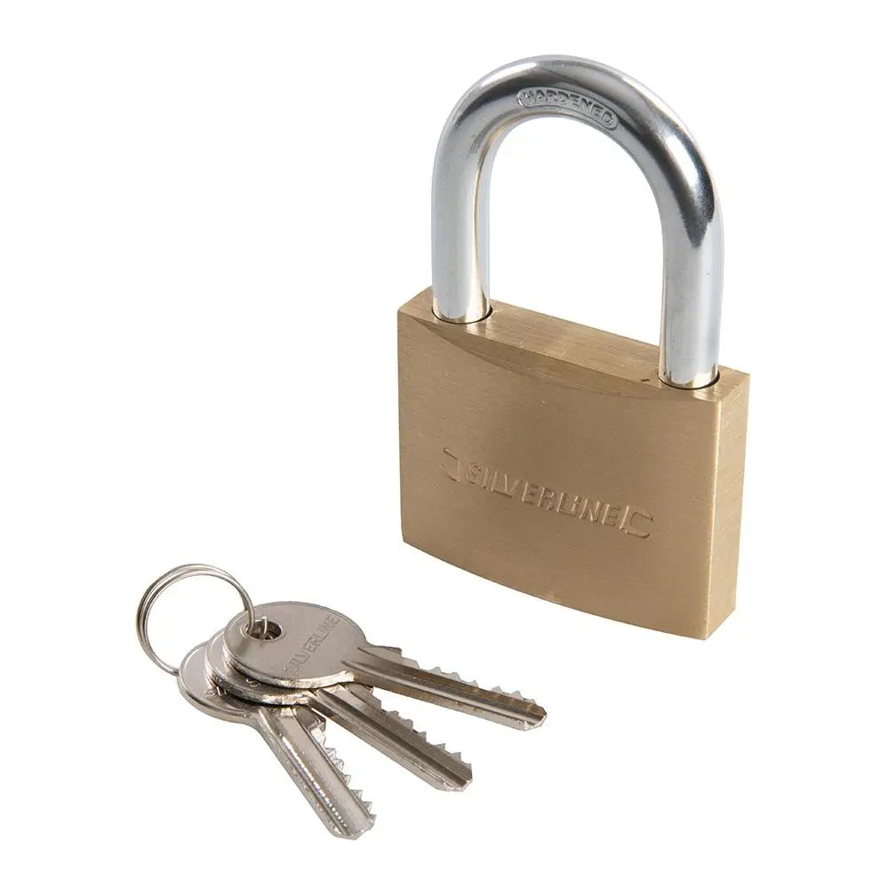 Silverline Brass Padlock 60mm MSS05  White Rose Tools