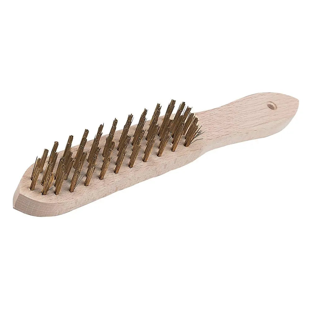 Silverline Brassed Wire Brush 4 Row PB05  White Rose Tools