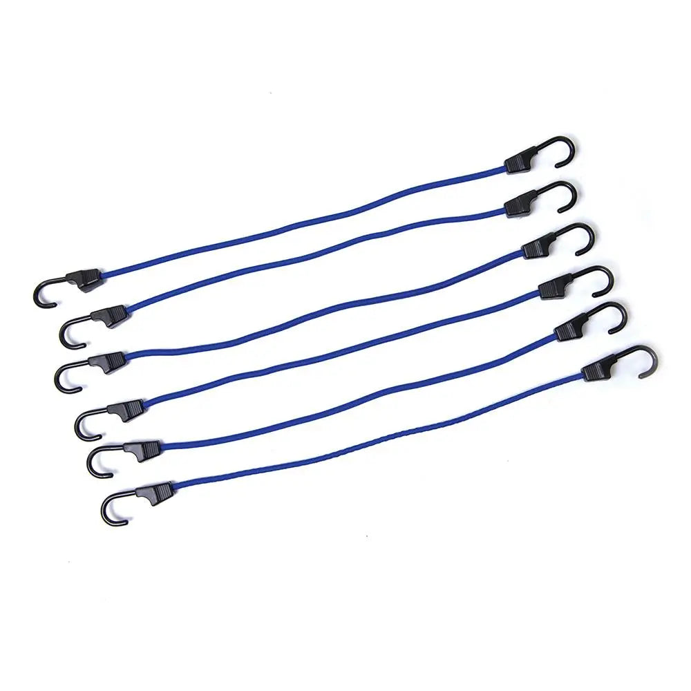 Silverline Bungee Cords Elastic 6 Pack Steel Hooks - Choose Length  White Rose Tools