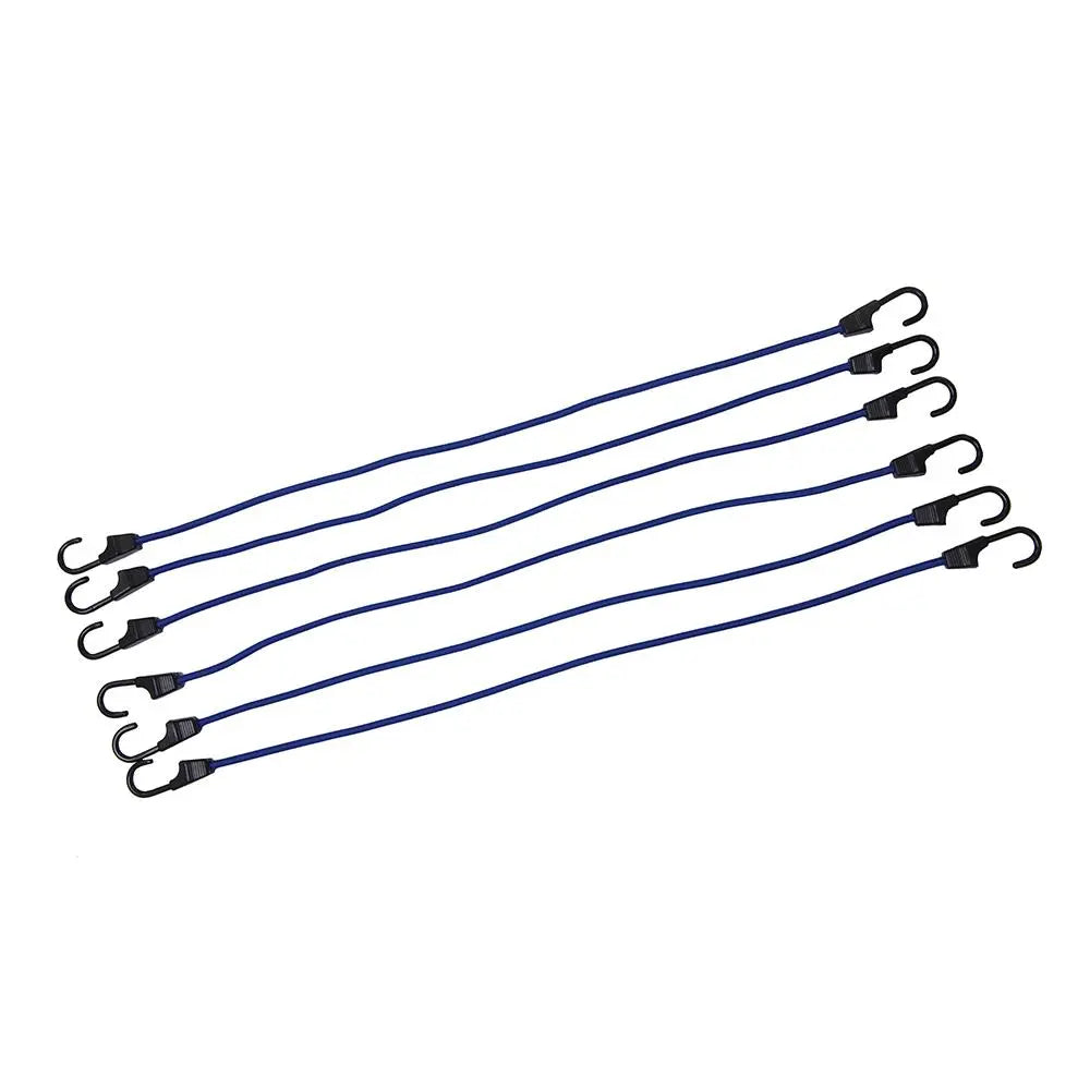Silverline Bungee Cords Elastic 6 Pack Steel Hooks - Choose Length  White Rose Tools