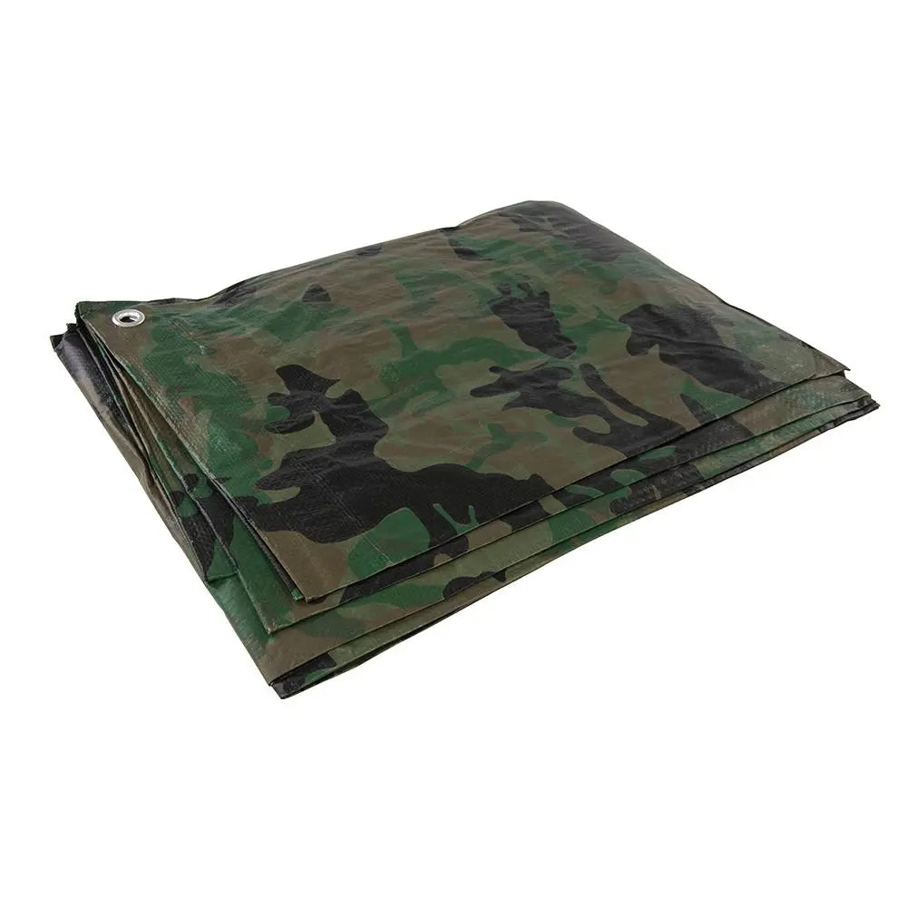 Silverline Camouflage Tarpaulin Cut 2.4 x 3m / Actual 2.3 2.85m 488443  White Rose Tools