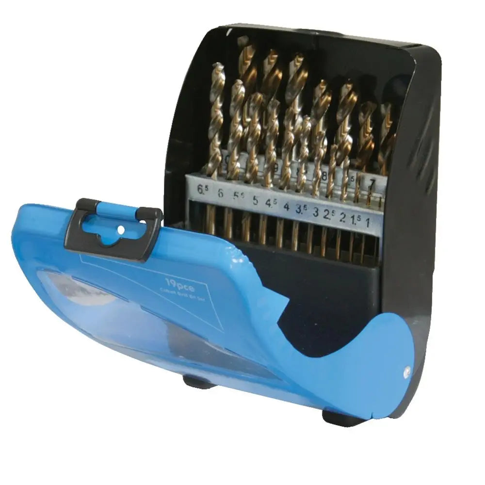 Silverline Cobalt Drill Bit Set 19pce 1 - 10mm 196503  White Rose Tools