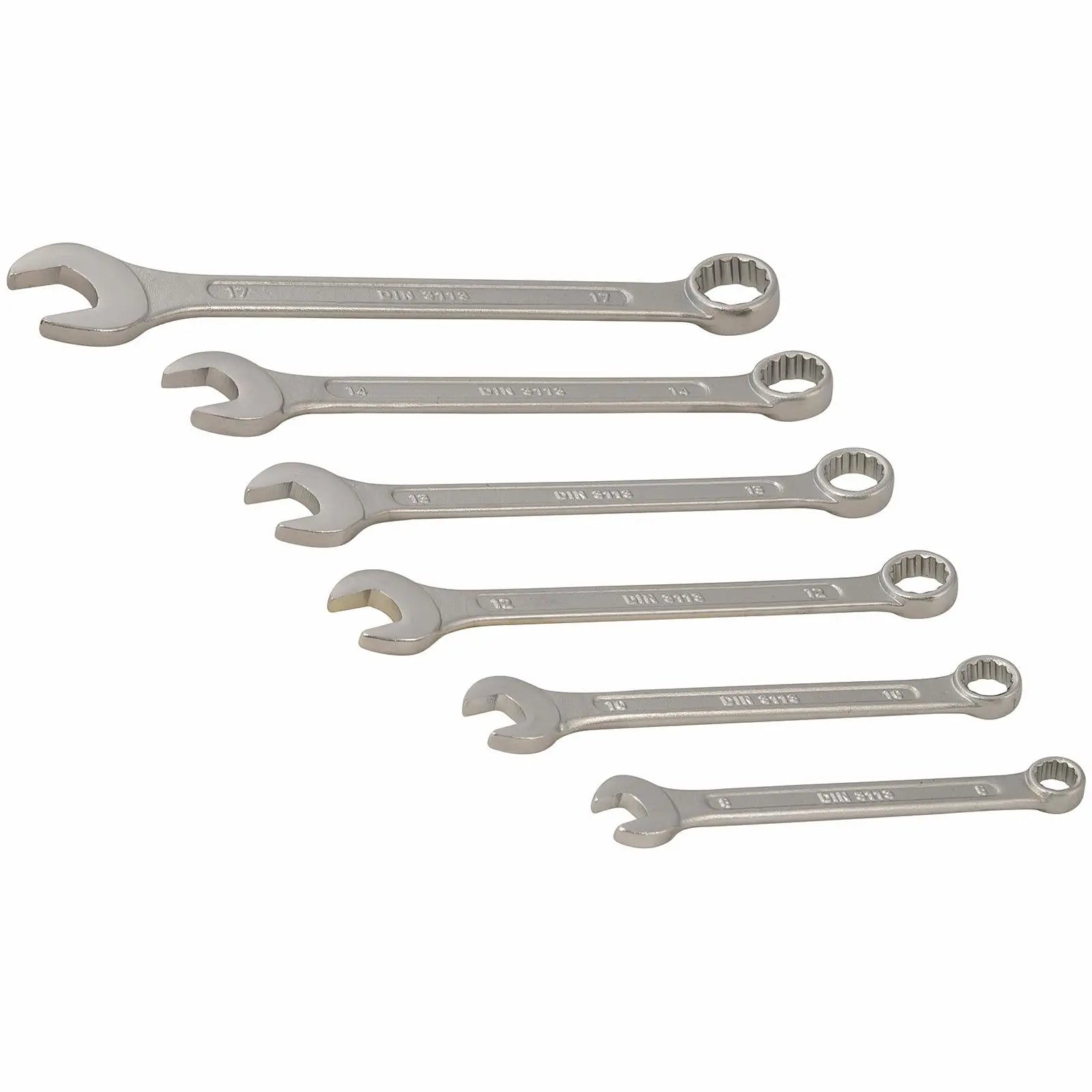 Silverline Combination Metric Spanner Set 6 Piece 8-17mm 