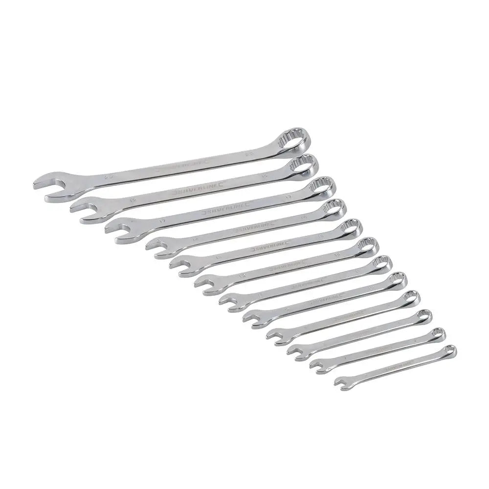 Silverline Combination Spanner Set 12pce 6 - 22mm 633799  White Rose Tools