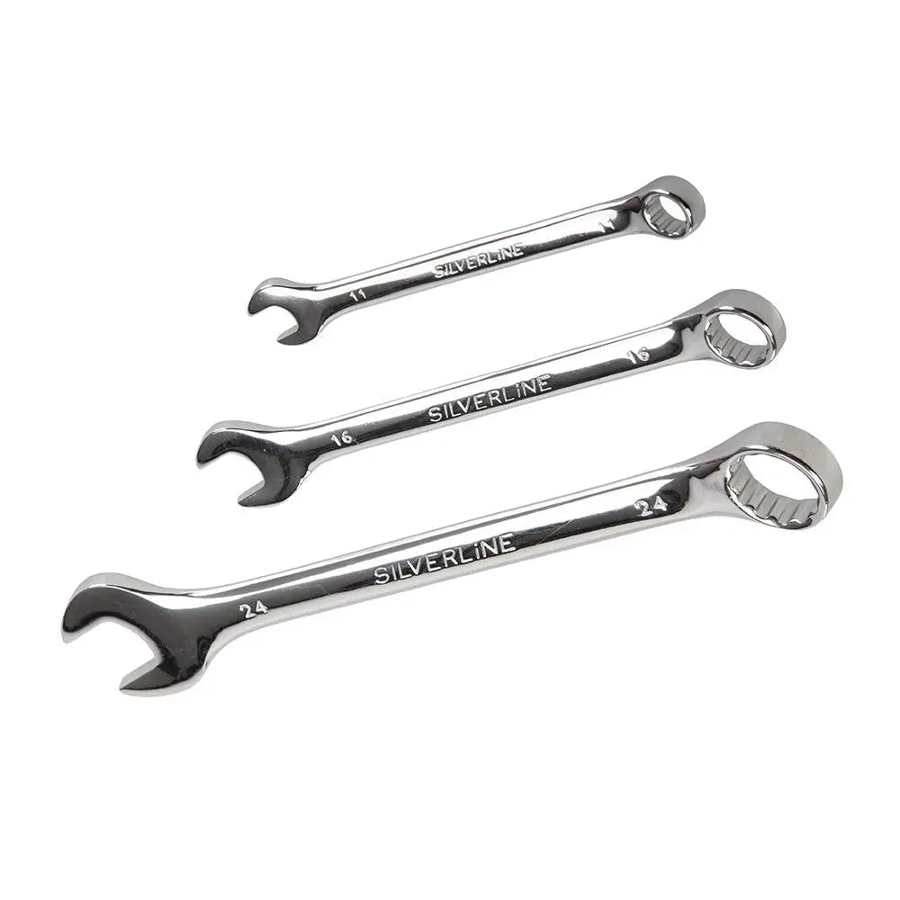 Silverline Combination Spanner Set 14pce 8 - 24mm SP50  White Rose Tools