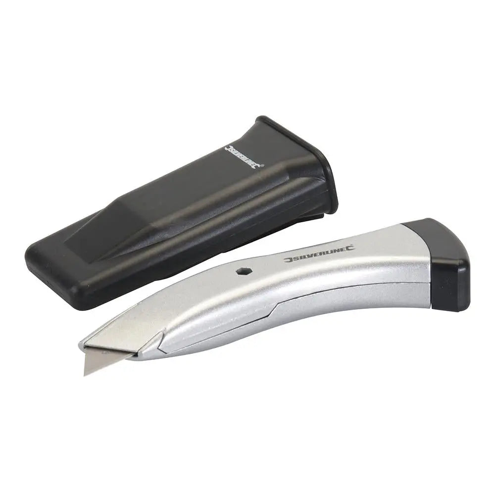 Silverline Contoured Retractable Trimming Knife 180mm CT07  White Rose Tools