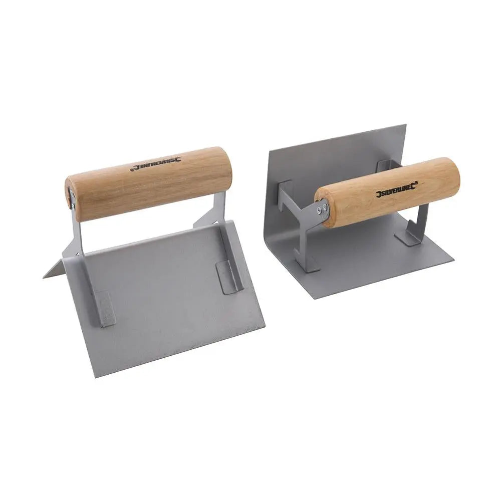 Silverline Corner Trowel Set 2pce 125 x 80mm 633461  White Rose Tools