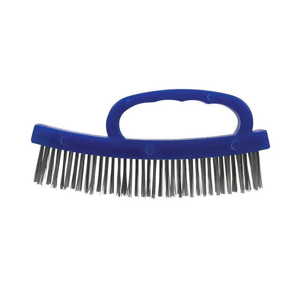 Silverline D-Handle Wire Brush 4 Row 250554  White Rose Tools