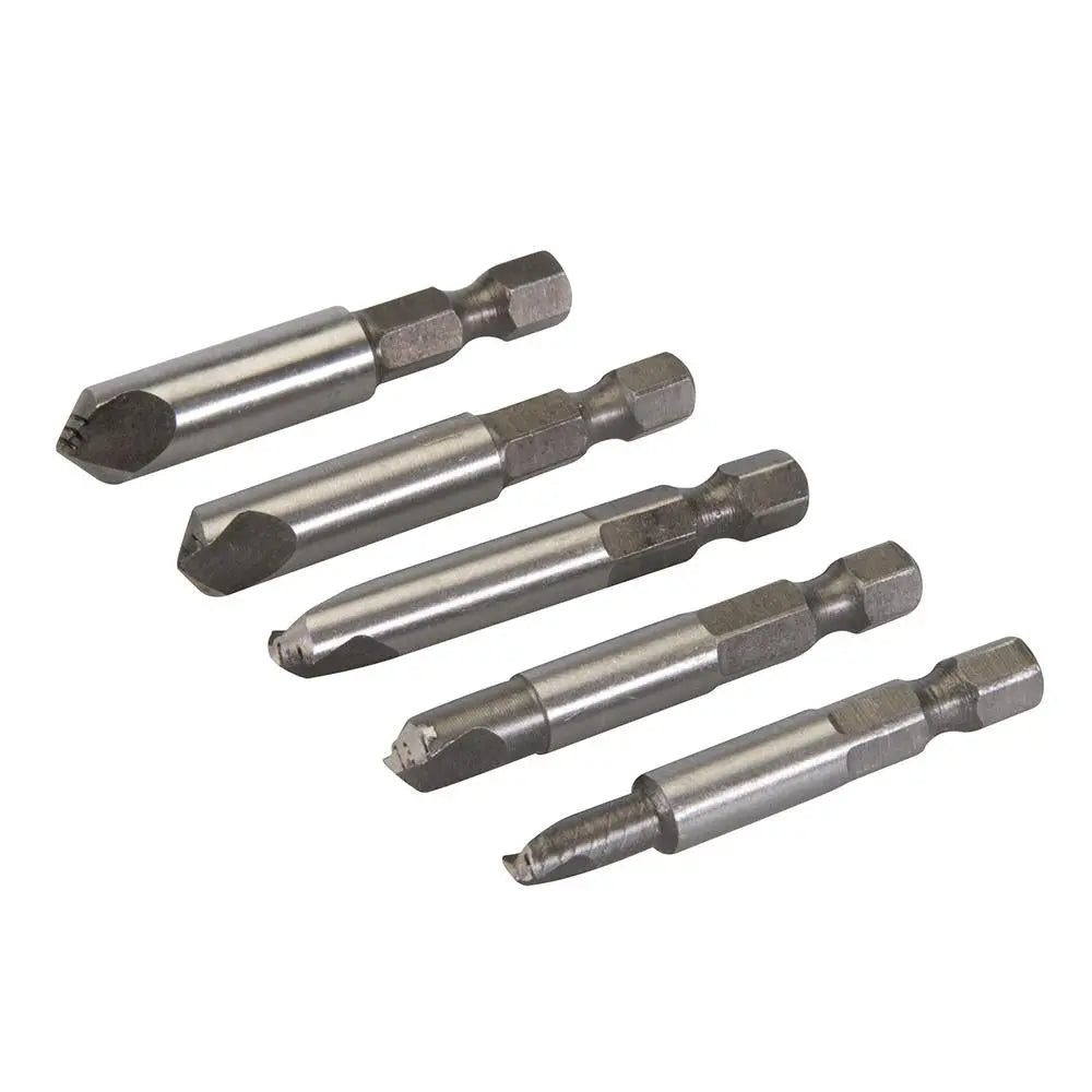Silverline Damaged Screw Remover Set 5pce 50mm 675174  White Rose Tools