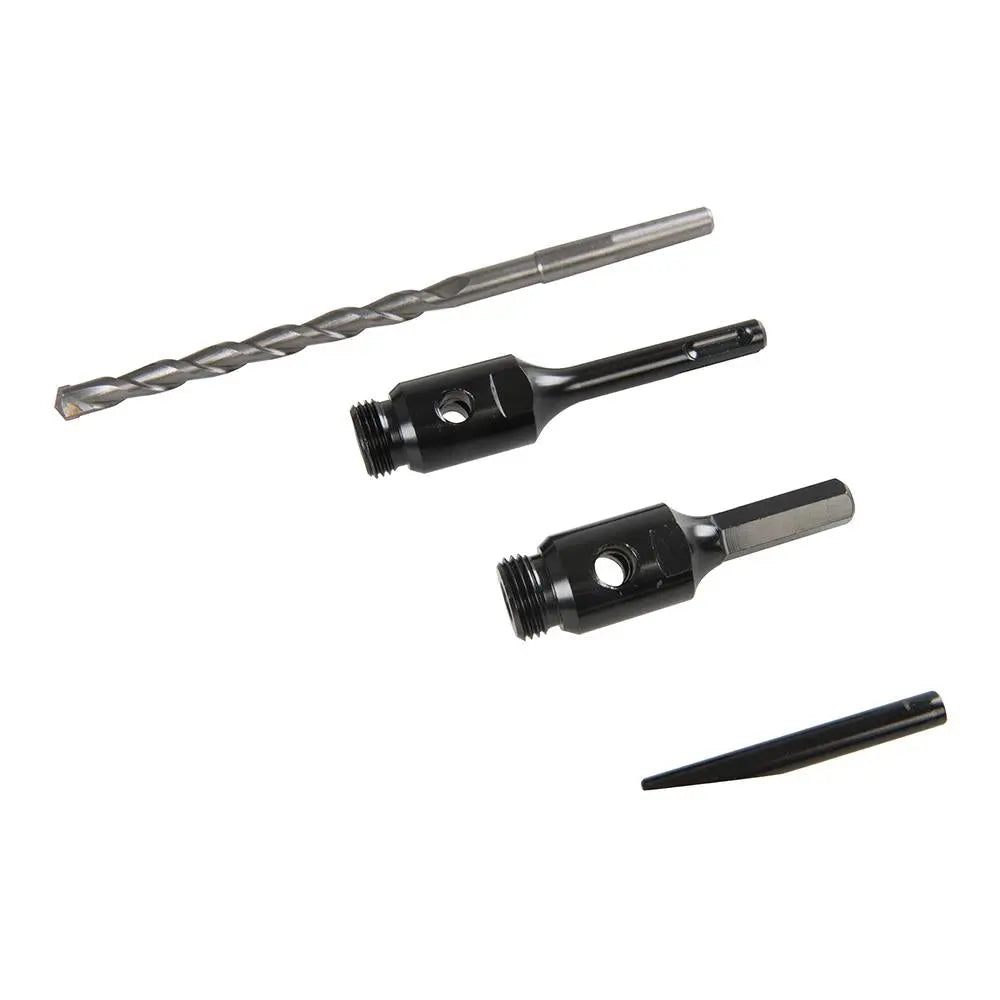 Silverline Diamond Core Drill Kit 3-Core 7pce 28, 52 & 107mm 868543  White Rose Tools