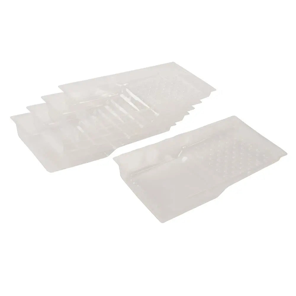 Silverline Disposable Roller Tray Liner 100mm 5pk  White Rose Tools
