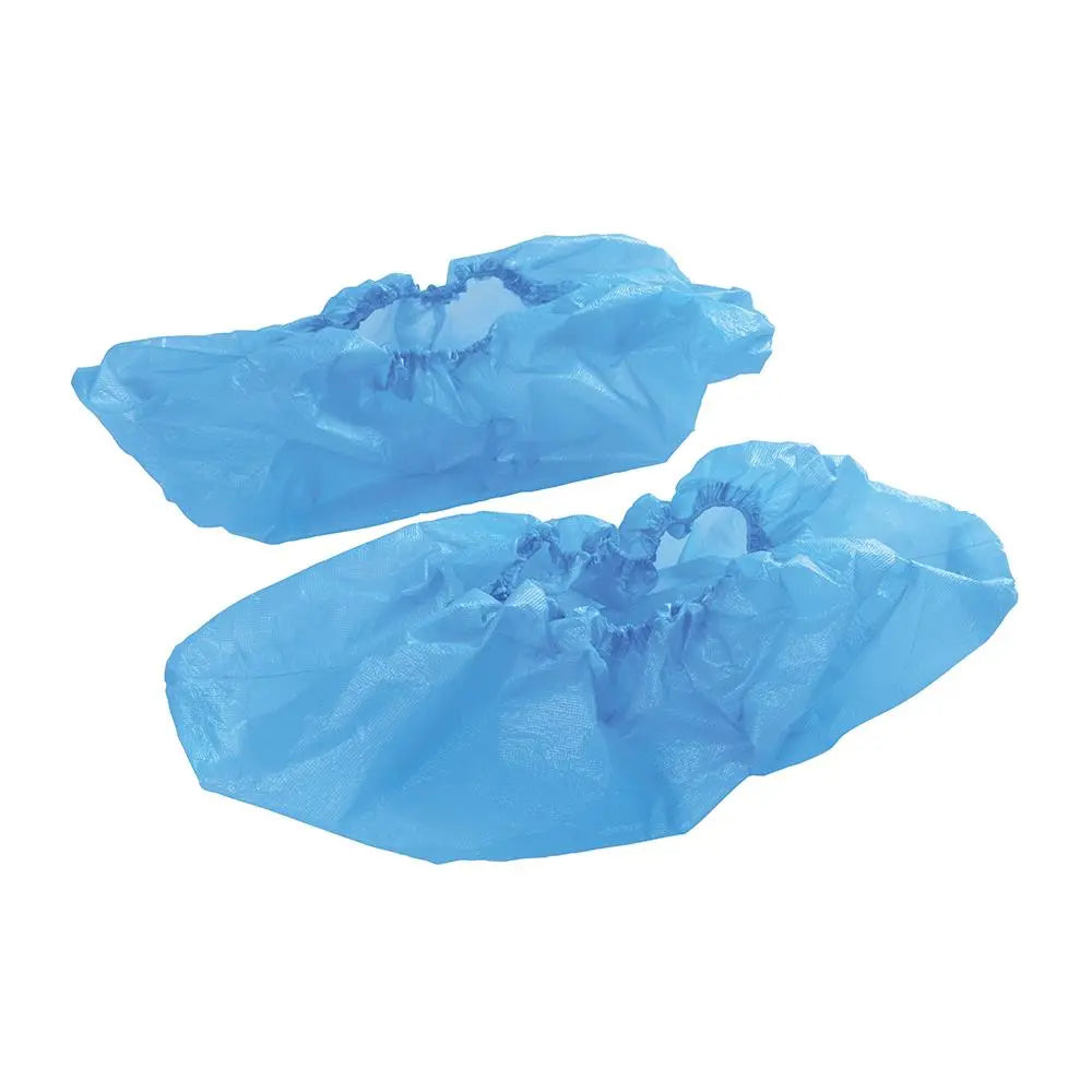 Silverline Disposable Shoe Covers Overshoes Boot Blue Splash Damp Resistant 100pk 