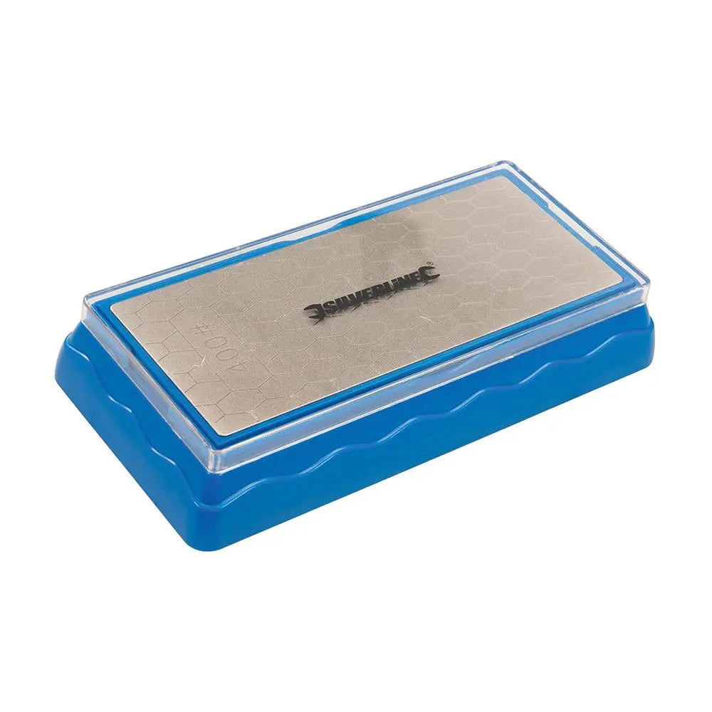 Silverline Double-Sided Diamond Bench Stone 400 / 1000 Grit 285829  White Rose Tools