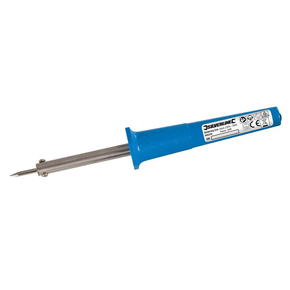 Silverline Electric Soldering Kit 9pce 100W / 30W 845318  White Rose Tools