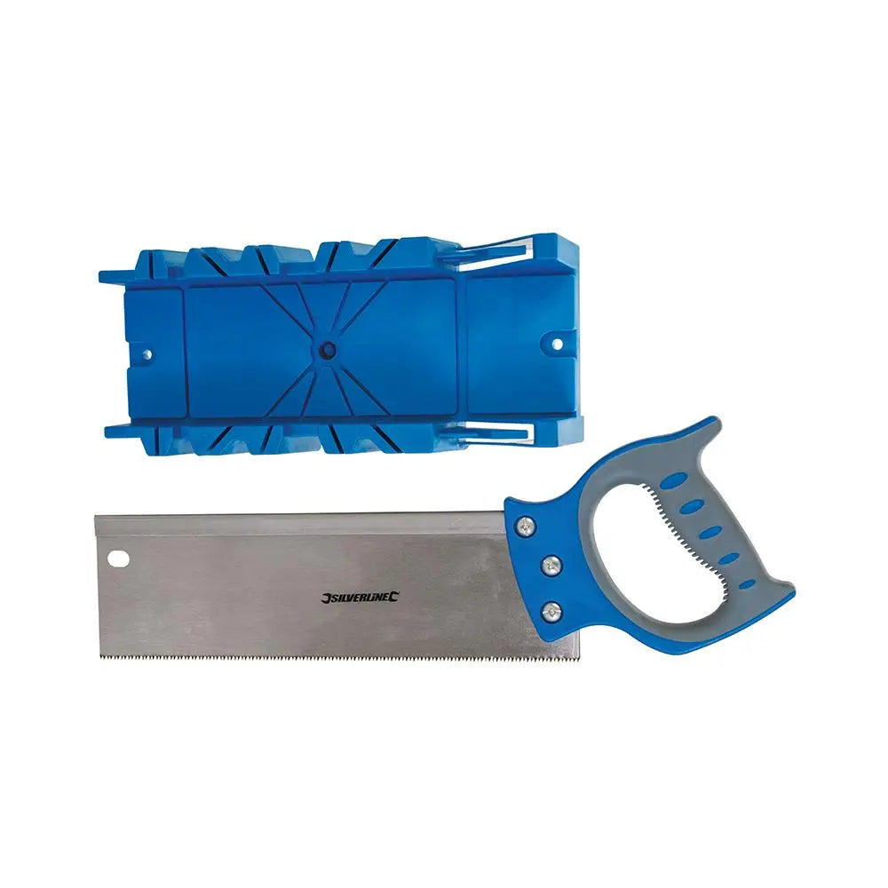 Silverline Expert Mitre Box & Saw 300 x 90mm 335464  White Rose Tools