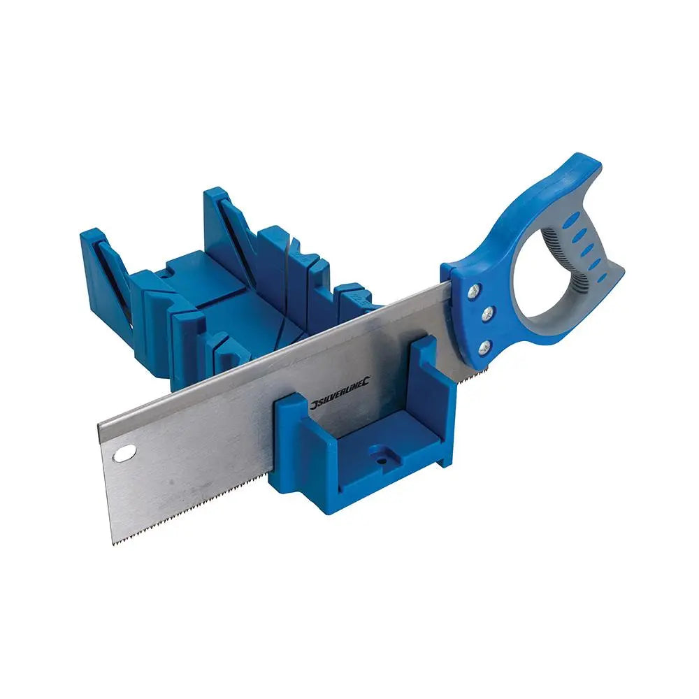 Silverline Expert Mitre Box & Saw 300 x 90mm 335464  White Rose Tools