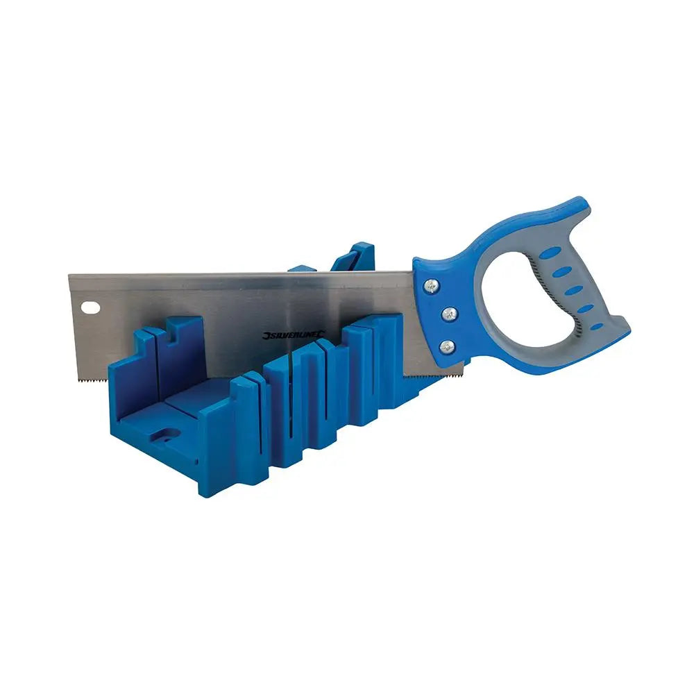 Silverline Expert Mitre Box & Saw 300 x 90mm 335464  White Rose Tools