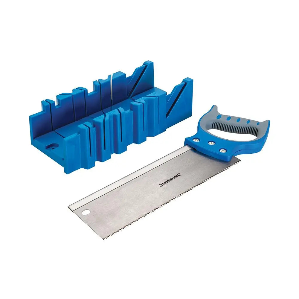 Silverline Expert Mitre Box & Saw 300 x 90mm 335464  White Rose Tools