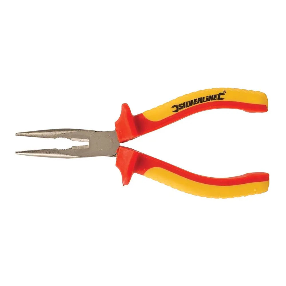 Silverline Expert VDE Long Nose Pliers 160mm 633651  White Rose Tools