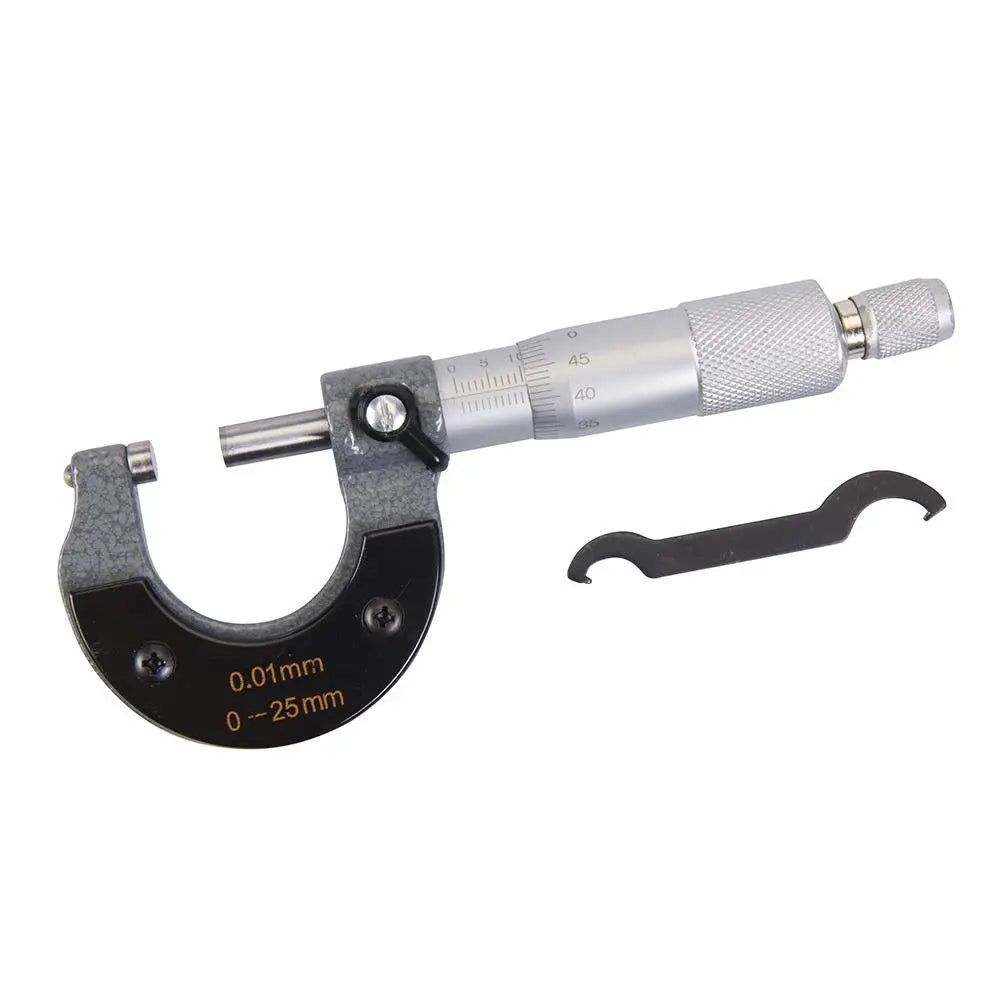 Silverline External Micrometer 25mm 282378  White Rose Tools