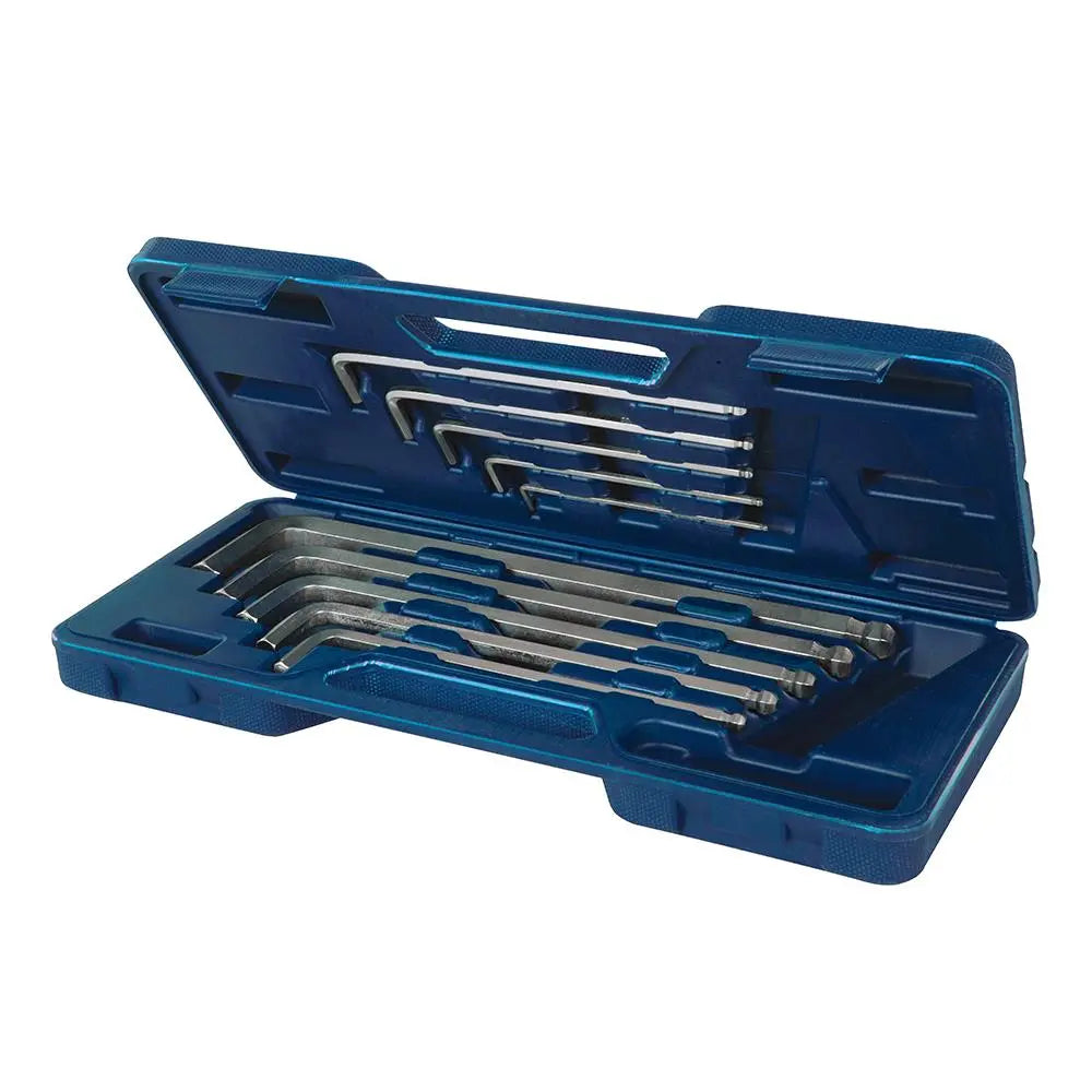 Silverline Extra Long Hex Key Set Ball End 10 Piece 3-17mm 